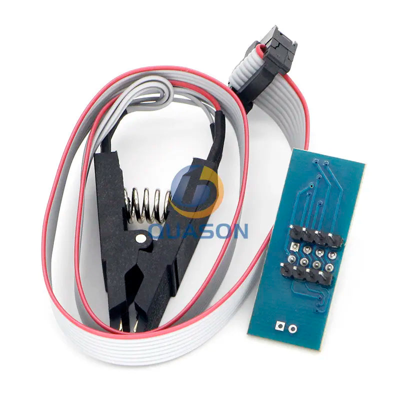 Kit Programador USB CH341 24/25 Series EEPROM Flash BIOS + Clip Test SOIC8/SOP8