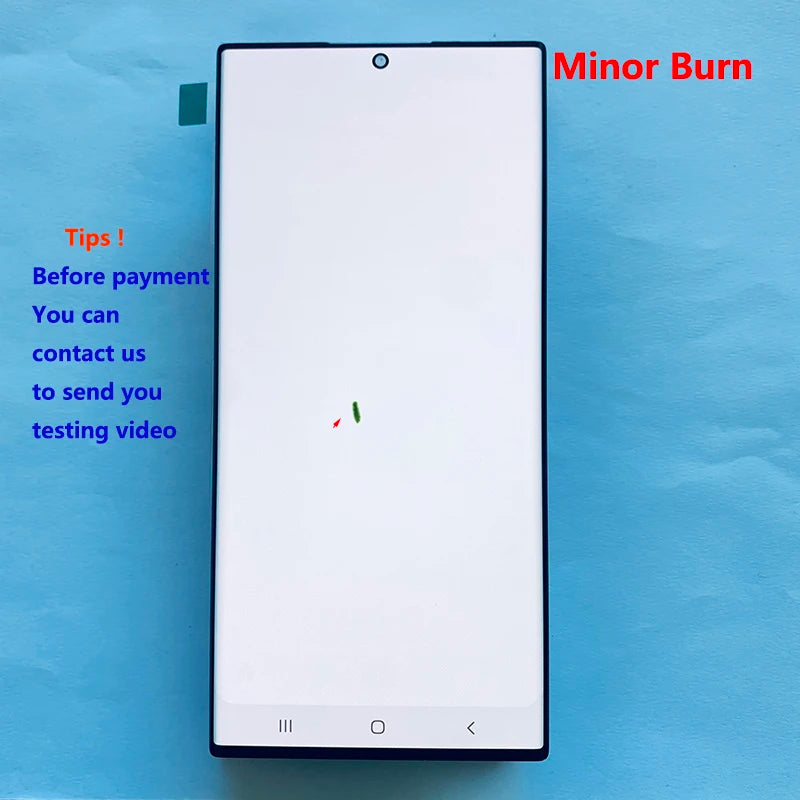 Pantalla 6.8" Super AMOLED con Marco y Digitalizador Táctil para Samsung S22 Ultra (S22U/S908B/S908U) (Con Defecto Estético)