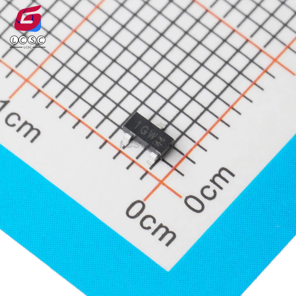 Lote 10/100 Pcs Transistor NPN BC847C (1GW) SMD SOT-23 45V 100mA