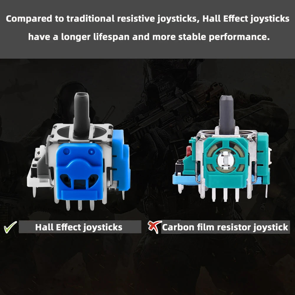 Joystick Analógico 3D Efecto Hall de Repuesto para Control PS5/PS4/Xbox Series/One S/X (2-10 Unidades)