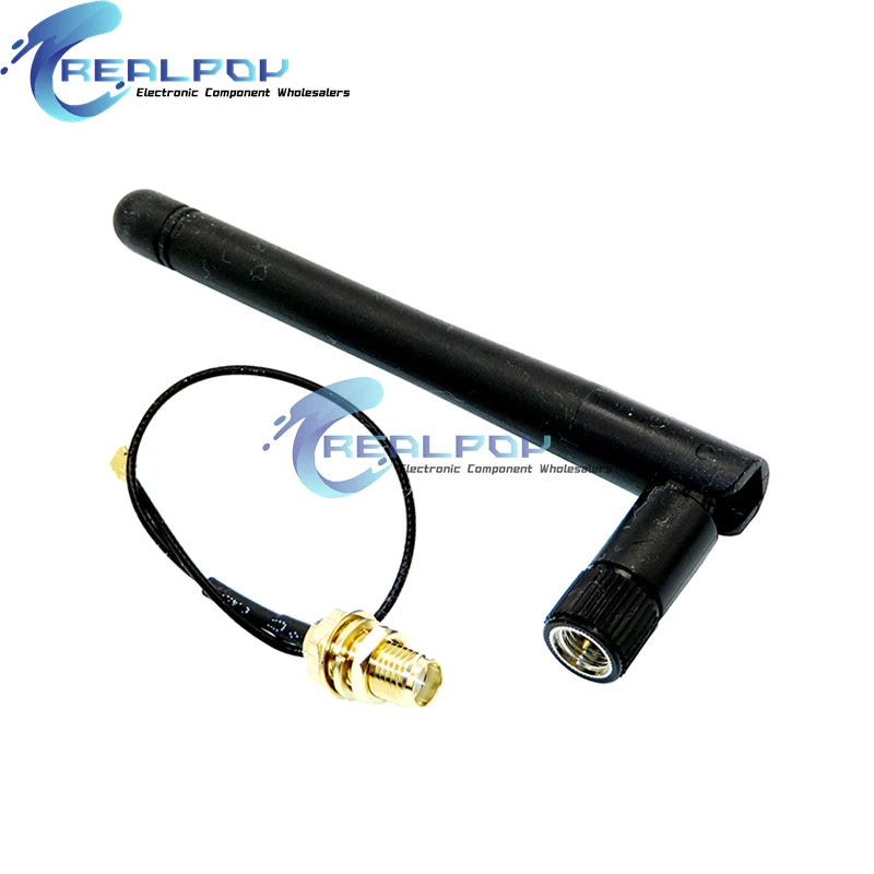 Antena WiFi 2.4GHz 3dBi SMA-KY Macho + Cable Pigtail 17cm PCI U.FL/IPX a SMA-KY Macho para ESP8266/ESP32