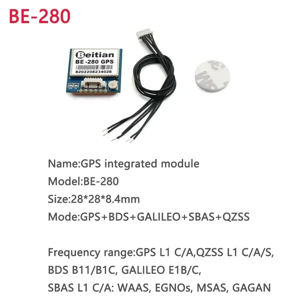 Módulo GPS Beitian UBX M10 (BE-180/BE-220/BE-250/BE-250Q/BE-280/BE-450/BE-880/BE-880Q) con Antena GNSS Bajo Consumo