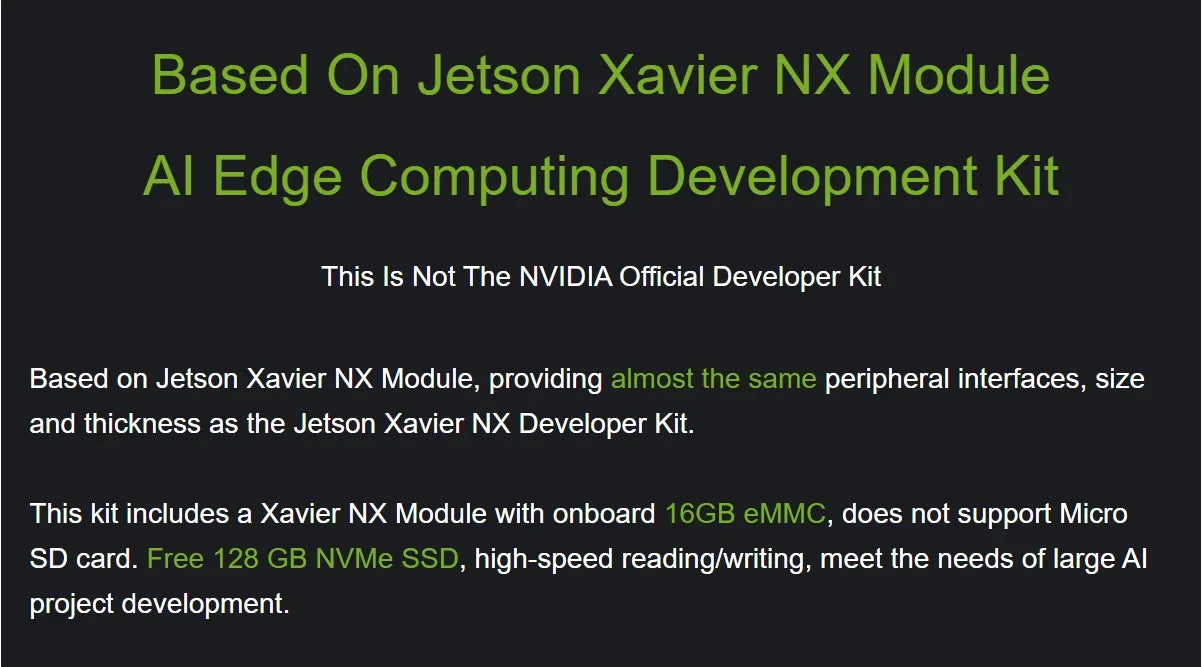 Módulo NVIDIA Jetson Xavier NX con Kit Expansión AI (8GB/16GB EMMC)