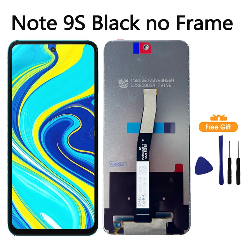 6.67"Tested Display For Xiaomi Redmi Note 9S LCD Display Touch Screen Digitizer For Redmi Note 9 Pro LCD Display Replacement