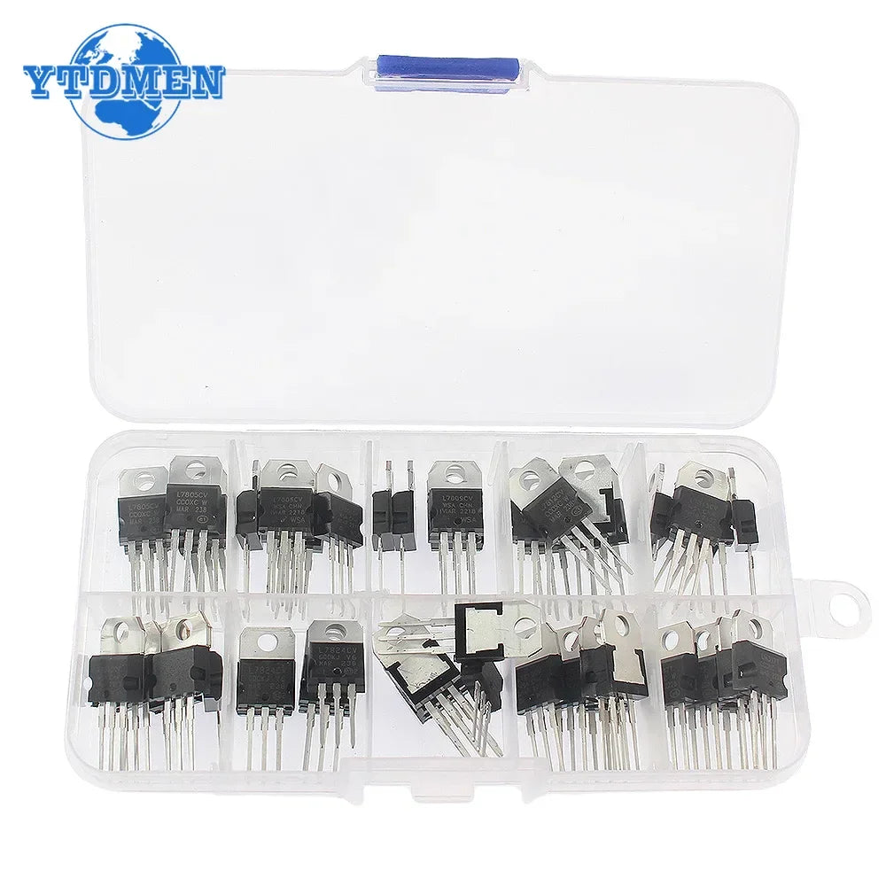 Kit Regulador Voltaje IC TO-220 (LM317T, L7805CV-L7824CV) (5-50 Unidades)