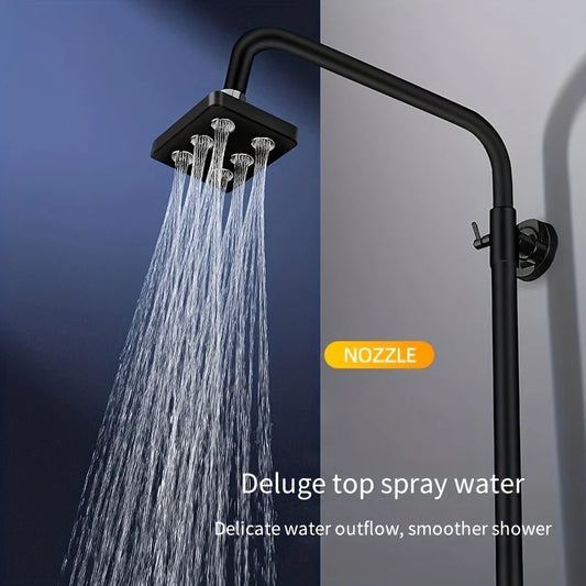 Cabezal Ducha Montado Pared Alta Presión (Top Spray Rotatorio) Accesorio Baño