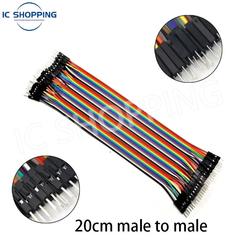 Cable Jumper Dupont (40 Unidades) Macho-Macho / Hembra-Hembra / Macho-Hembra para Arduino DIY Kit