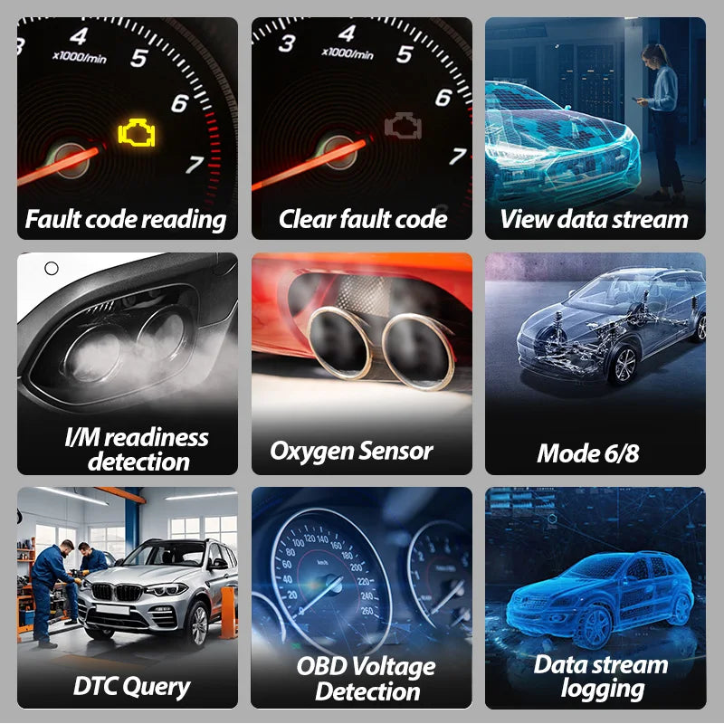 Scanner Automotriz OBD2 T200 - Lector Códigos Motor, Herramienta Diagnóstico Vehículo (Envío US Warehouse)