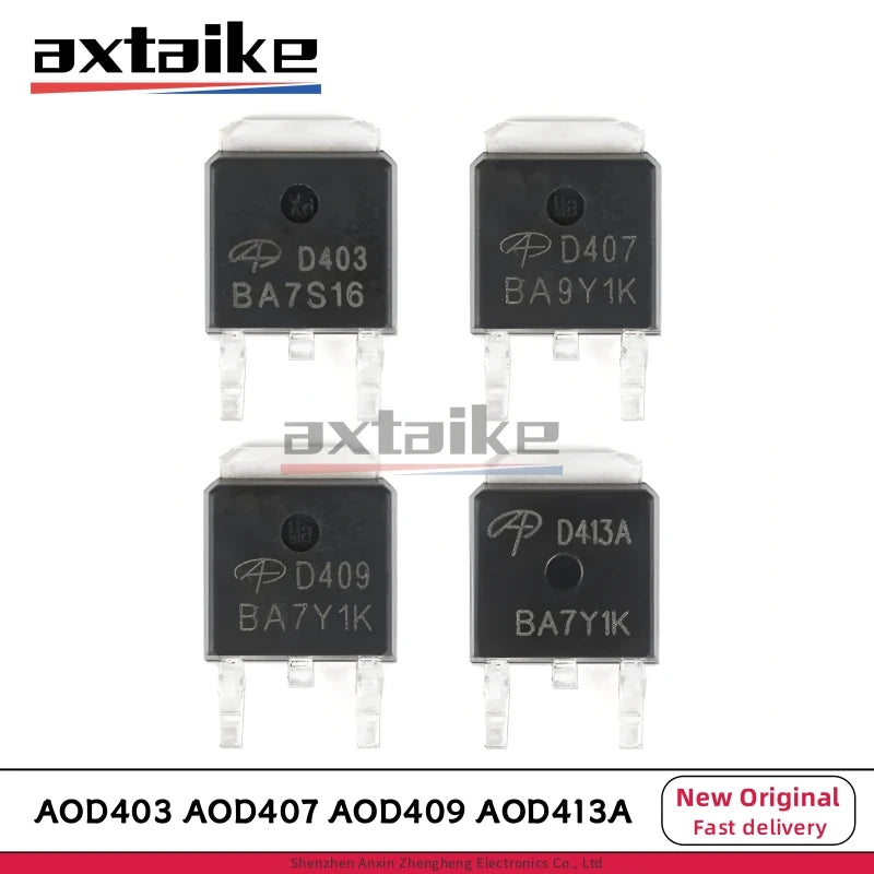 MOSFET Canal-P SMD TO-252 - Varios Tipos (AOD403/407/409/413A) - Lote 10 Piezas