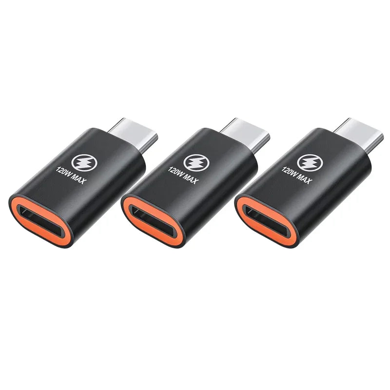 Lote 1-3 Pcs Adaptador Convertidor Carga Rápida PD 120W Lightning Hembra a USB-C Macho para iPhone 15/14/13/iPad/Samsung