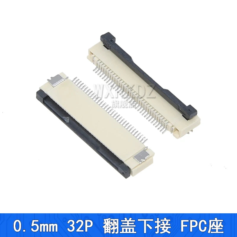10PCS FFC FPC Connector Flat Cable Socket 0.5MM Adapter 4/5/6/7/8/9/10/12/14/16/18-40P 45/50/54/60/64Pin Down Flip Type Plug Kit
