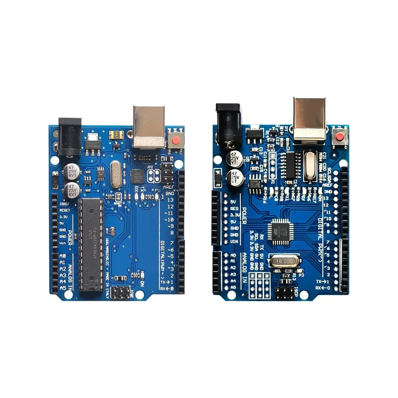 Placa Desarrollo UNO R3 (ATMEGA328P, CH340/ATEGA16U2) compatible Arduino con Cable + Placa Expansión Proto Shield R3