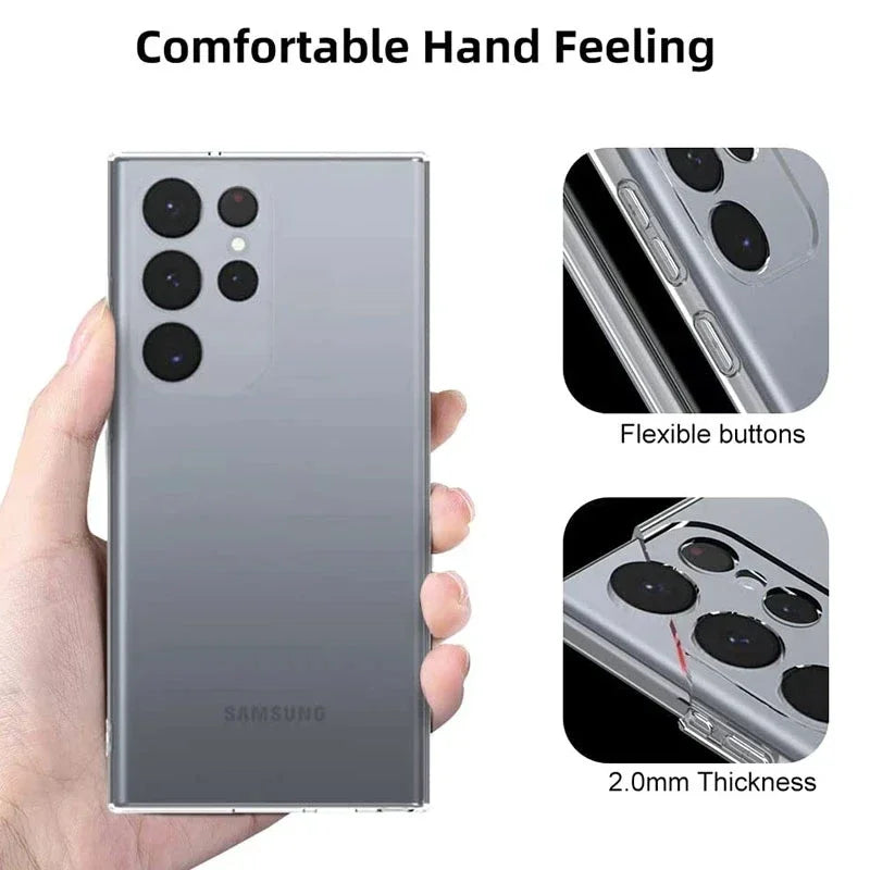 Funda Carcasa Silicona Suave Transparente para Samsung Galaxy A12/A13/A23/A52/A52S/A53/A54/A55 / S20 FE / S21-S25 Ultra / Note 20 Ultra