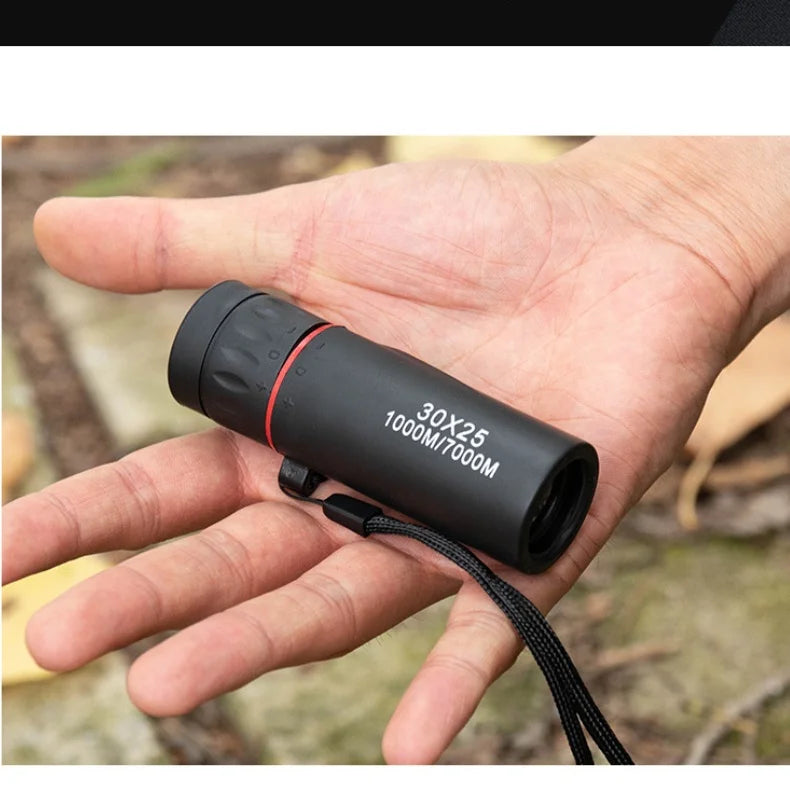 Telescopio Monocular HD 2000x25 Mini Portátil para Teléfono Móvil con Soporte (Camping/Caza/Avistamiento Aves)
