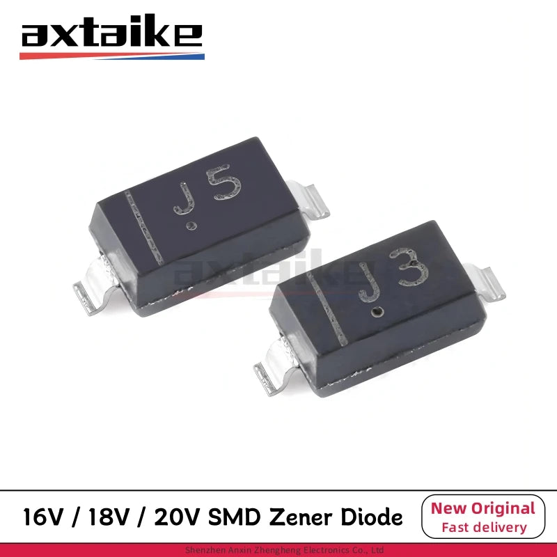 Diodo Zener SMD SOD-123 MMSZ52xxB (16V/18V/20V, 350mW) - Pack 100 Unidades