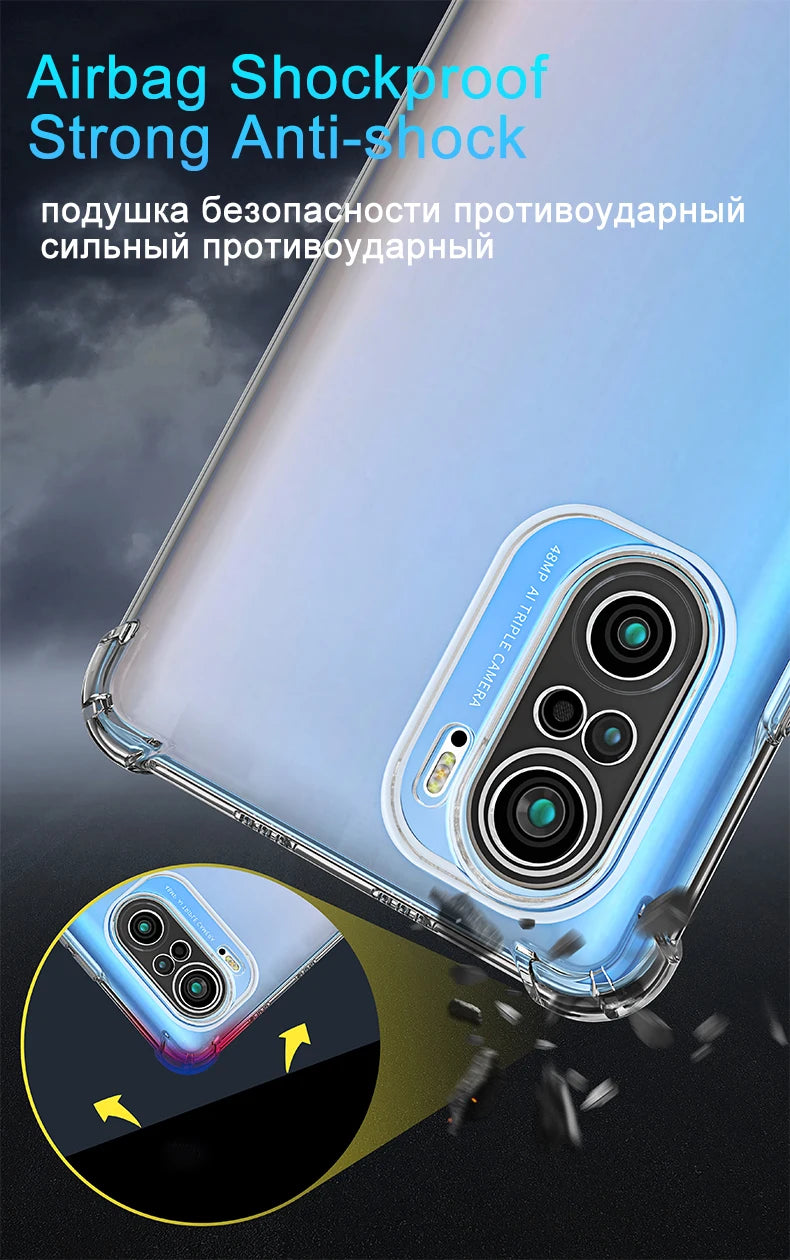 Funda Carcasa Silicona Transparente Anti-Golpes (Airbag) para Xiaomi Redmi Note 7-10S / 7A-9C / Poco F3/X3 Pro NFC