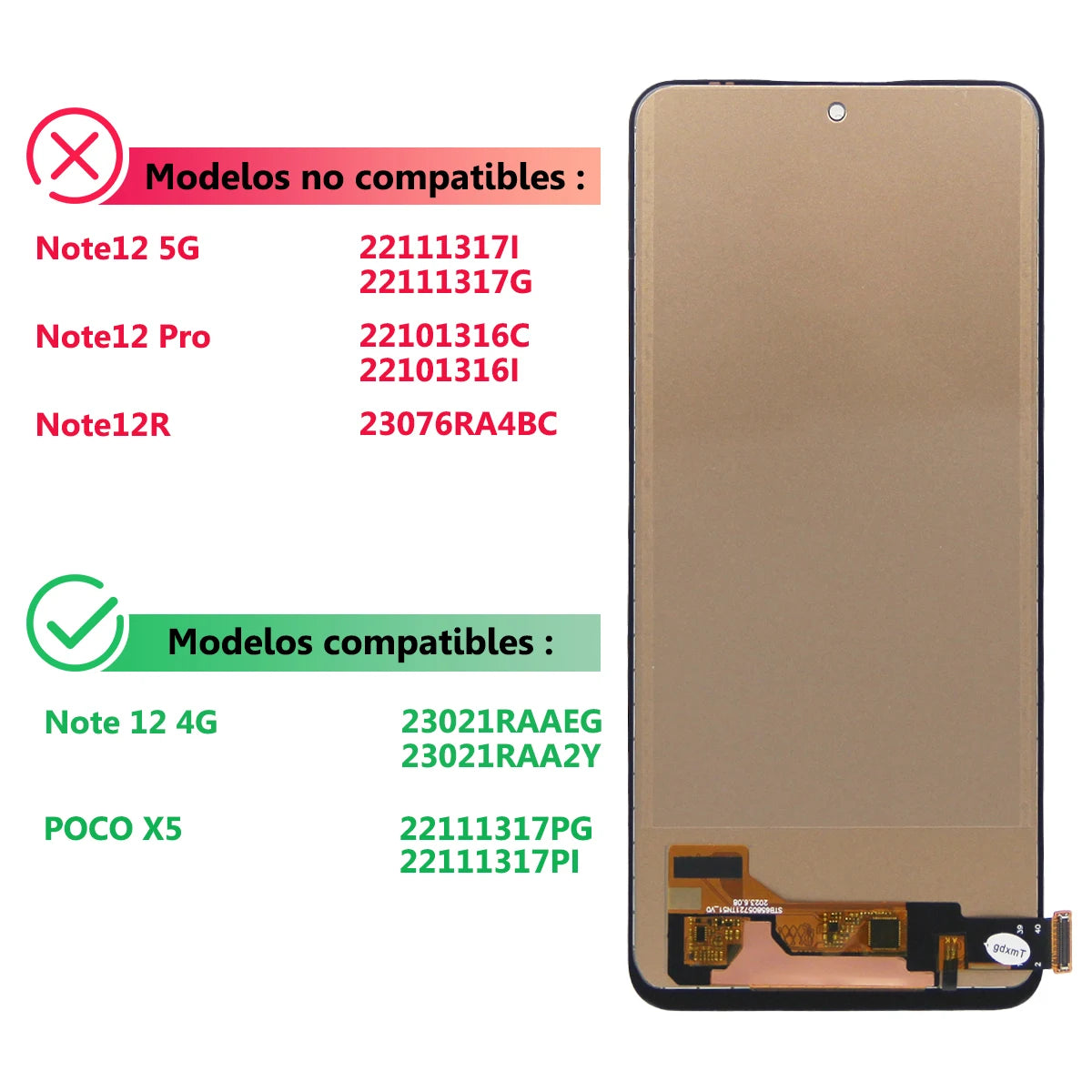 6.67'' Screen For Xiaomi Redmi Note 12 4G Note12 23021RAAEG LCD Display Touch Screen Replacement Digitizer Assembly with Frame