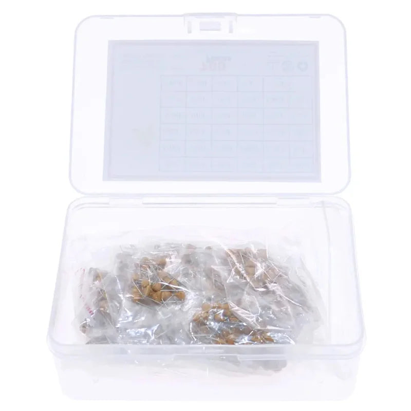 Kit Surtido Capacitor Cerámico Multicapa (8pF-2.2uF, 35 Valores) - Pack 700 Unidades
