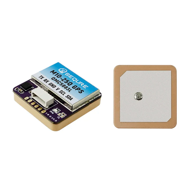 Módulo GPS SEQURE M10-12 / M10-18 / M10-25Q (Pequeño, Rápido) con Compás QMC5883L para Drones FPV Ala Fija/Carreras (INAV/BF)