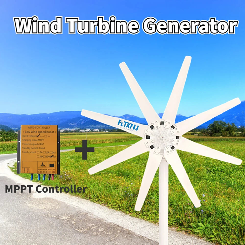 Controlador Carga Generador Turbina Eólica 1000W 12V/24V/48V Impermeable Regulador Windmill