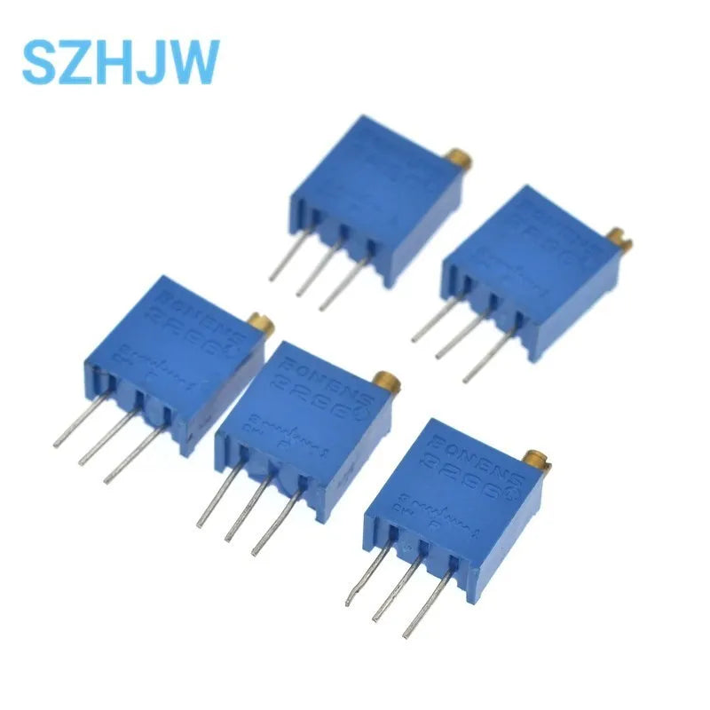 10PCS 3296 potentiometer Kit High Precision 3296W Variable Resistor 100R -1M 200R 500R 1k 2k 5K 10K 20K 50K 100K 200k 500k