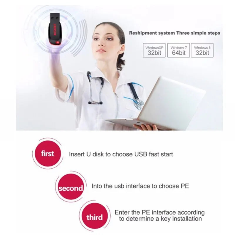 Memoria USB Flash Drive AUGAOKE (32GB/64GB/128GB) Alta Velocidad USB 2.0 / Tipo C Pen Drive para PC
