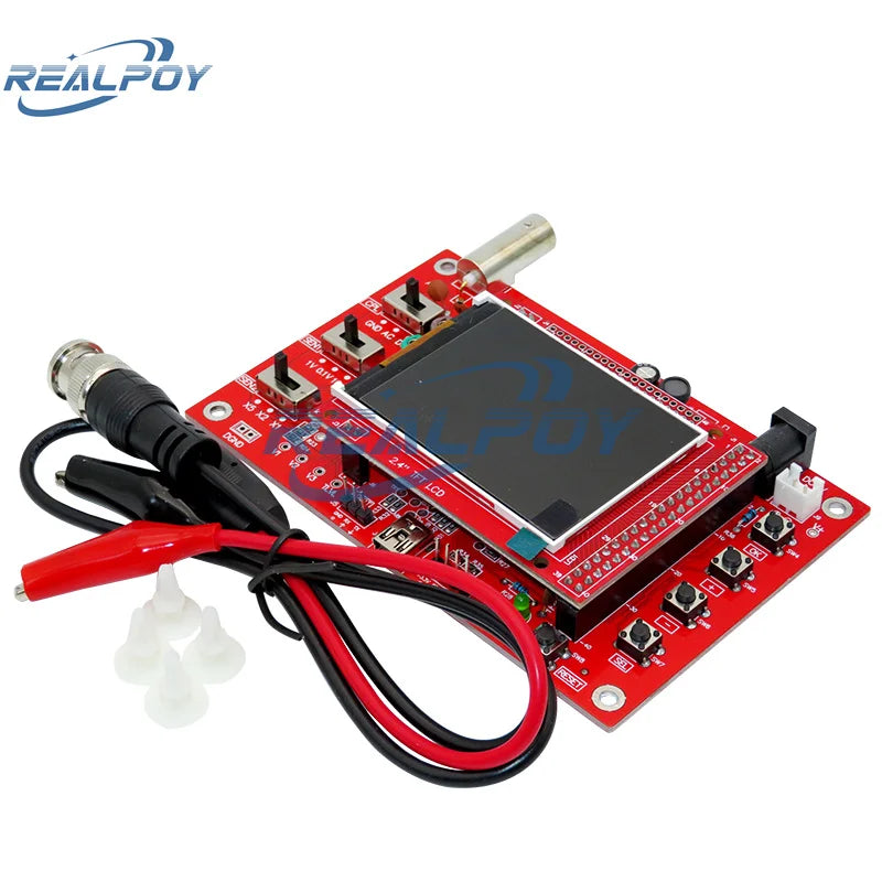 Kit DIY Osciloscopio Digital DSO138 con Pantalla TFT 2.4" y Carcasa Acrílica para Arduino
