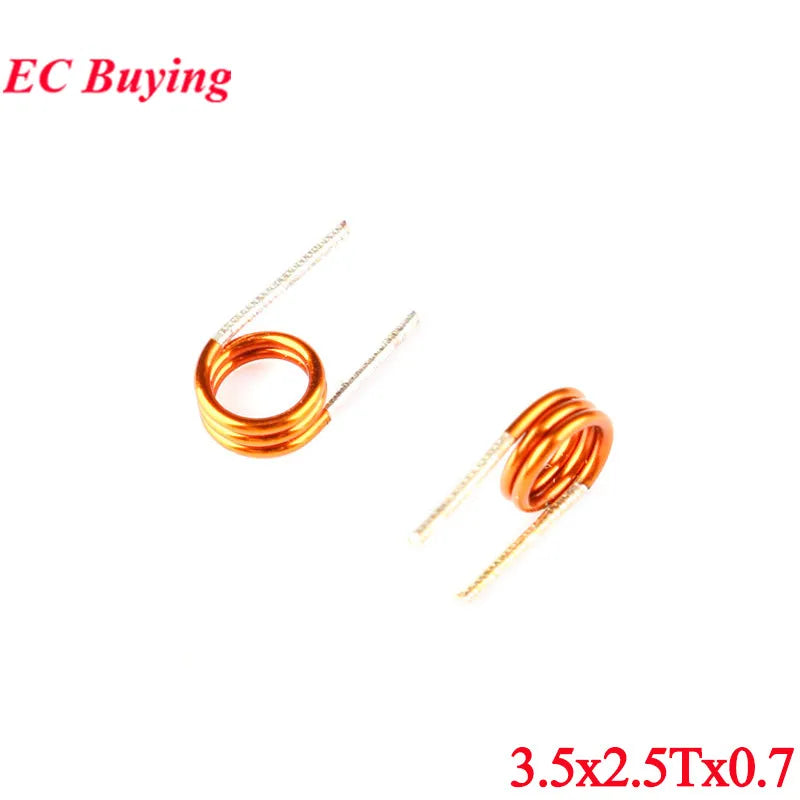 Bobina Hueca Inductancia Cobre 0.7mm - Vueltas (1.5T a 7.5T) para Control Remoto FM - Lote 20/100 Piezas