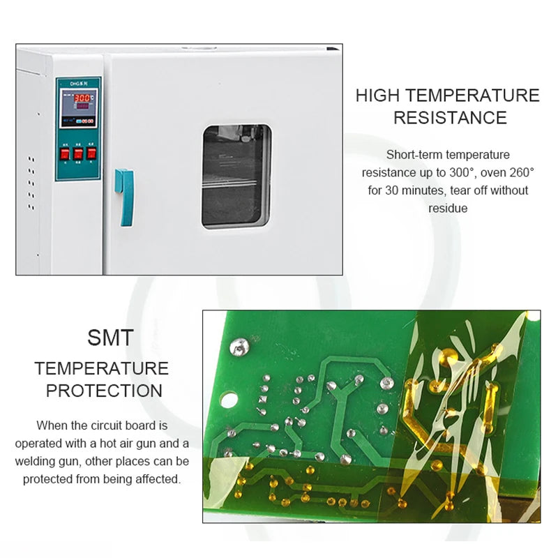 Cinta Térmica Aislante BGA Alta Temperatura "Gold Finger" (Poliamida Adhesiva) Protección Placa Electrónica