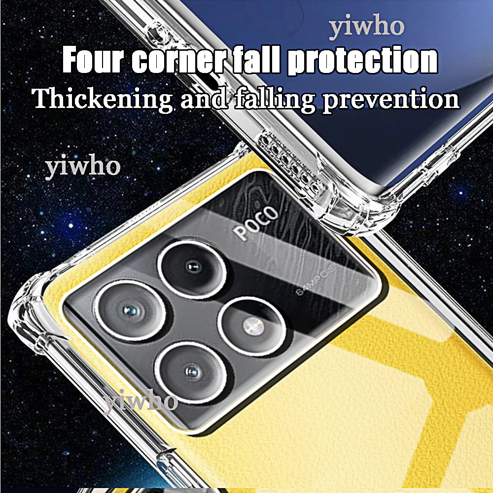 Funda Carcasa TPU Silicona Suave Transparente Anti-Golpes para Xiaomi Poco X3 Pro NFC / X4 / X5 / X6 / X6 Pro 5G
