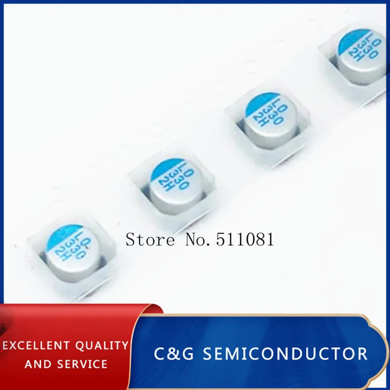 Capacitor Sólido SMD 330uF 2V 5x4.5mm - Lote 20 Piezas