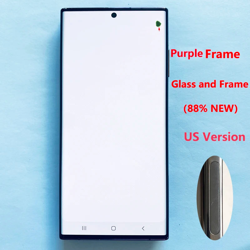 Pantalla 6.8" Super AMOLED con Marco y Digitalizador Táctil para Samsung S22 Ultra 5G (S908/S908U/S908B) (Con Defecto Estético)