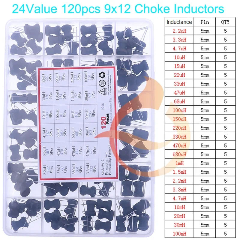 Kit Surtido Inductores SMD/DIP - Varios Valores (2.2uH a 100mH)