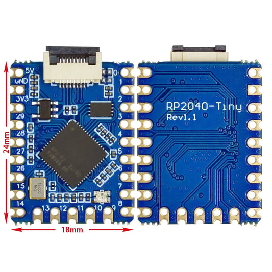 Placa Módulo Desarrollo RP2040-Tiny / RP2040 ZERO (Raspberry Pi PICO, Interfaz USB Tipo C, 264KB SRAM, 2MB Flash) C/C++ para Arduino