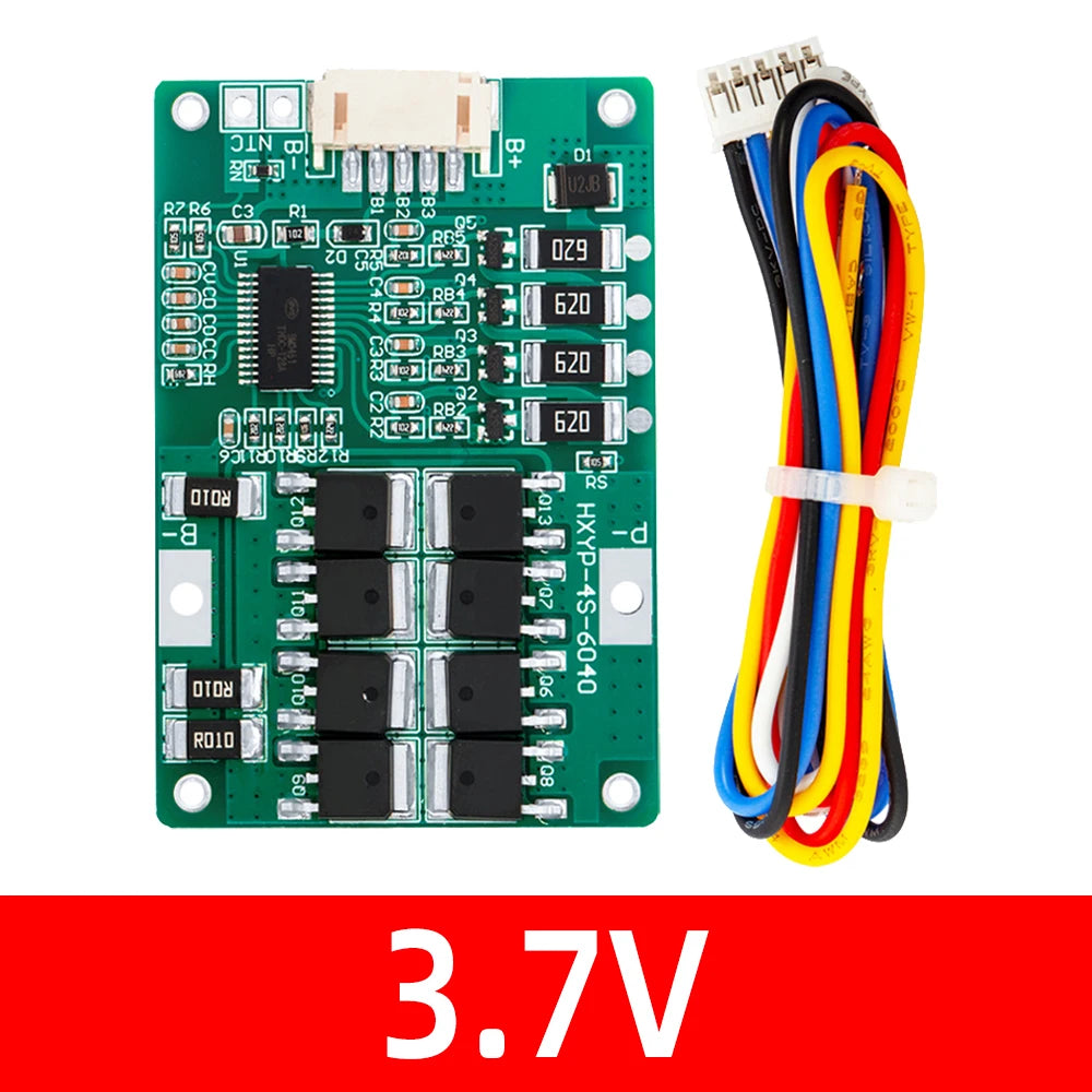 4S 3.2V/3.7V 18650 20A Lifepo4 Battery Balanced BMS board with balanced With cable