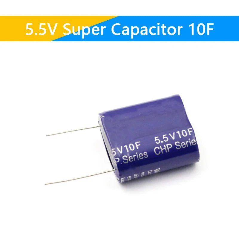 Supercapacitor Farad Tipo Combinación (0.22F-50F, 5.5V) - Unidad (Especificar Valor)
