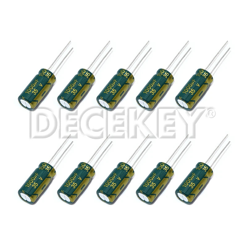 Capacitor Electrolítico Aluminio Alta Frecuencia Bajo ESR (1000uF, 25V/35V/50V) - Pack 10 Unidades