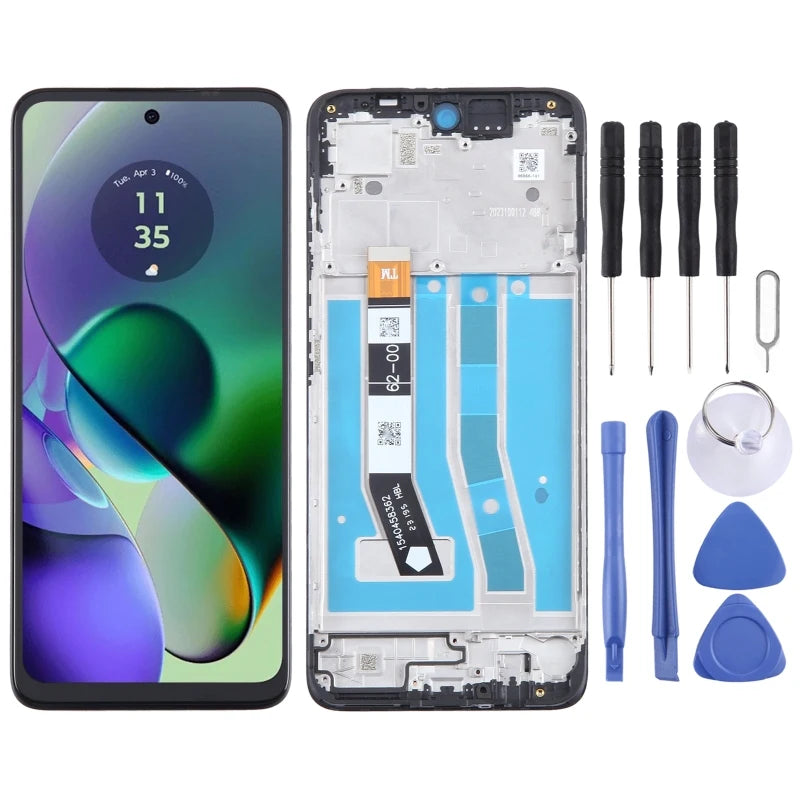 6.5-inch LCD Screen with Frame For Motorola Moto G54 5G Phone Display and Digitizer Full Assembly Replacement Part