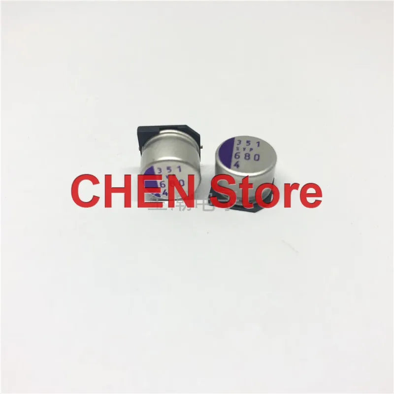 Capacitor Electrolítico Sólido Polímero SMD Sanyo OS-CON SVP (680uF, 4V, 10x8mm) Bajo ESR - Pack 20/50 Unidades