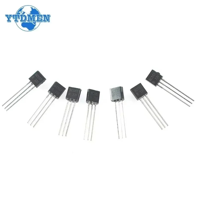 Kit Transistores NPN BC547B + PNP BC557B TO-92 (25 de c/u, Total 50 Piezas)