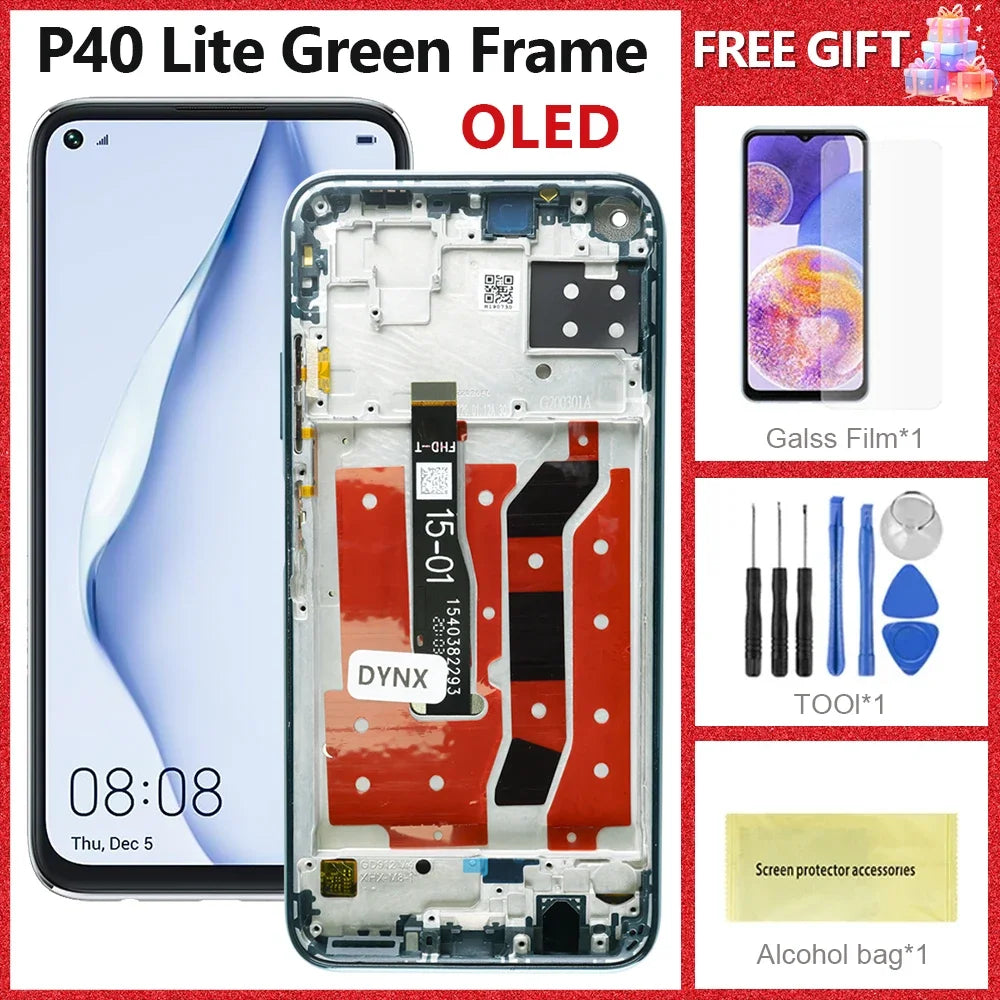 LCD For Huawei P40 Lite JNY-LX1 LCD 10 Touch Screen Replacement For Nova 7i JNY-LX2 P 40 Lite LCD Screen Nova 6 SE Display