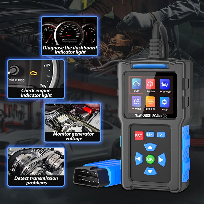 Scanner Automotriz OBD2 T200 - Lector Códigos Motor, Herramienta Diagnóstico Vehículo (Envío US Warehouse)