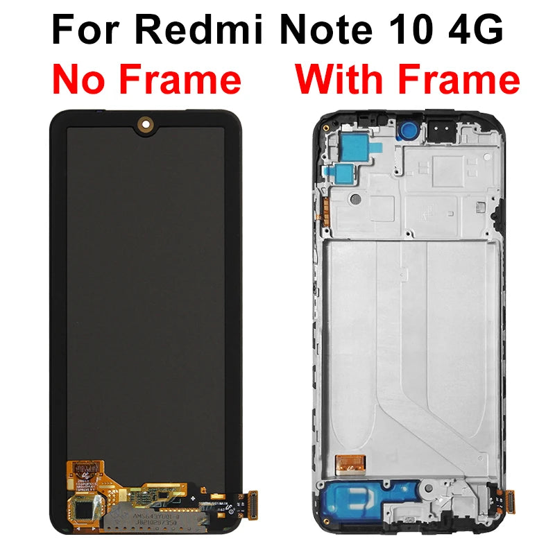 AMOLED LCD For Xiaomi Redmi Note 10 4g Screen Digitizer M2101K7AI For Redmi Note 10 5g Display Note 10 Pro LCD Touch M2101K6G