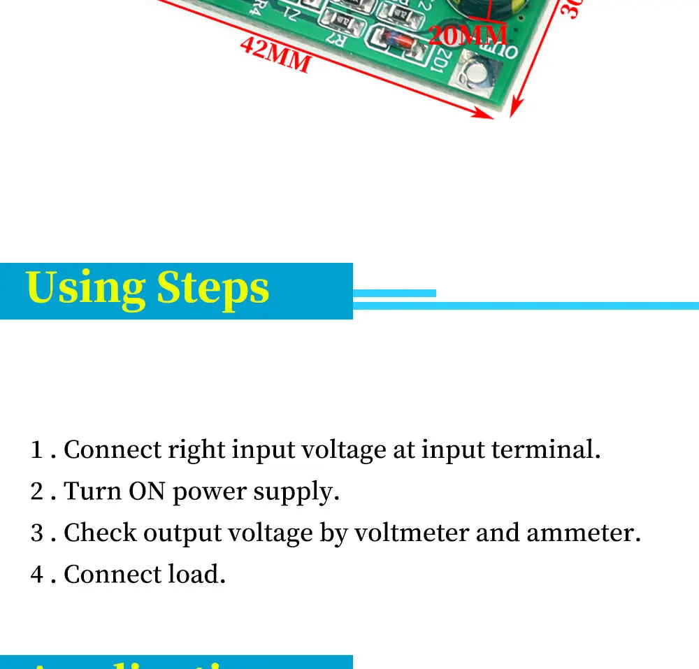 Módulo Convertidor Step-Down DC 9V-120V a 5V 2A/3A Buck (No Boost)