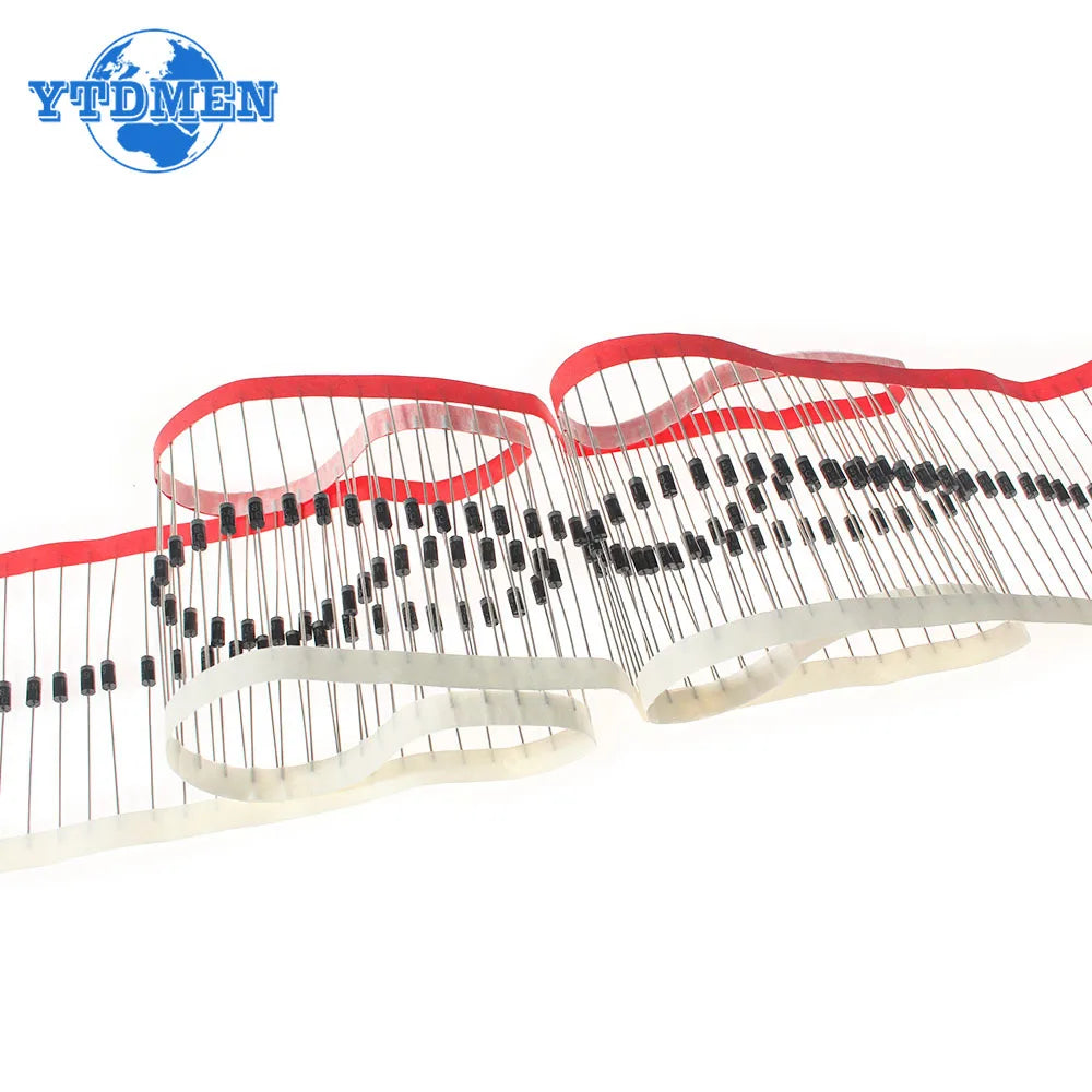 Kit Surtido Diodos THT DO-41/DO-35/DO-15 (Rectificador/Schottky/Switching) - Varios Tipos (100/200 Piezas)