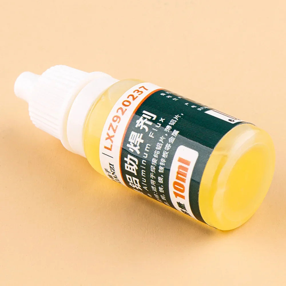 Flux Soldadura Líquido 10ml para Aluminio/Metal/Electrónica/Cobre (Sin Limpieza Agua, Soldadura Batería 18650)