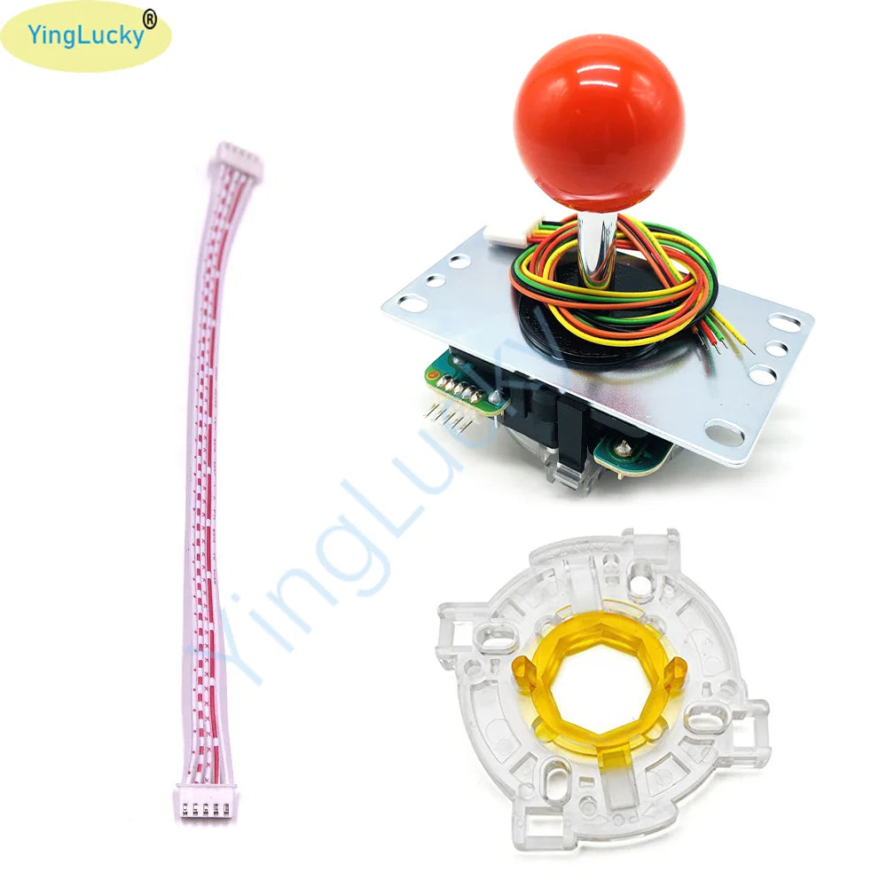 Joystick Original Sanwa JLF-TP-8YT Fighting Stick con Topball y Cable 5 Pines para Jamma Arcade/PC/PS3/PS4/XBOX DIY