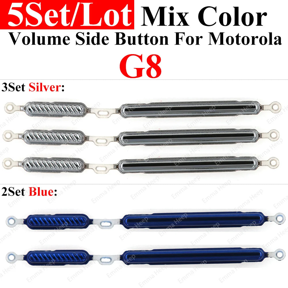 5set Power Volume Side Button Key For Motorola Moto G23 G22 G20 G13 G10 G9 G7 Plus G8 Power Lite Volume Button Power ON OFF