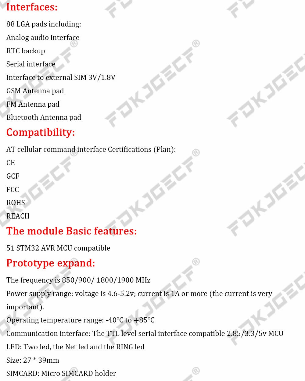 Módulo GSM/GPRS SIM800L V2.0 (5V, Quad-Band) con Antena y Cable