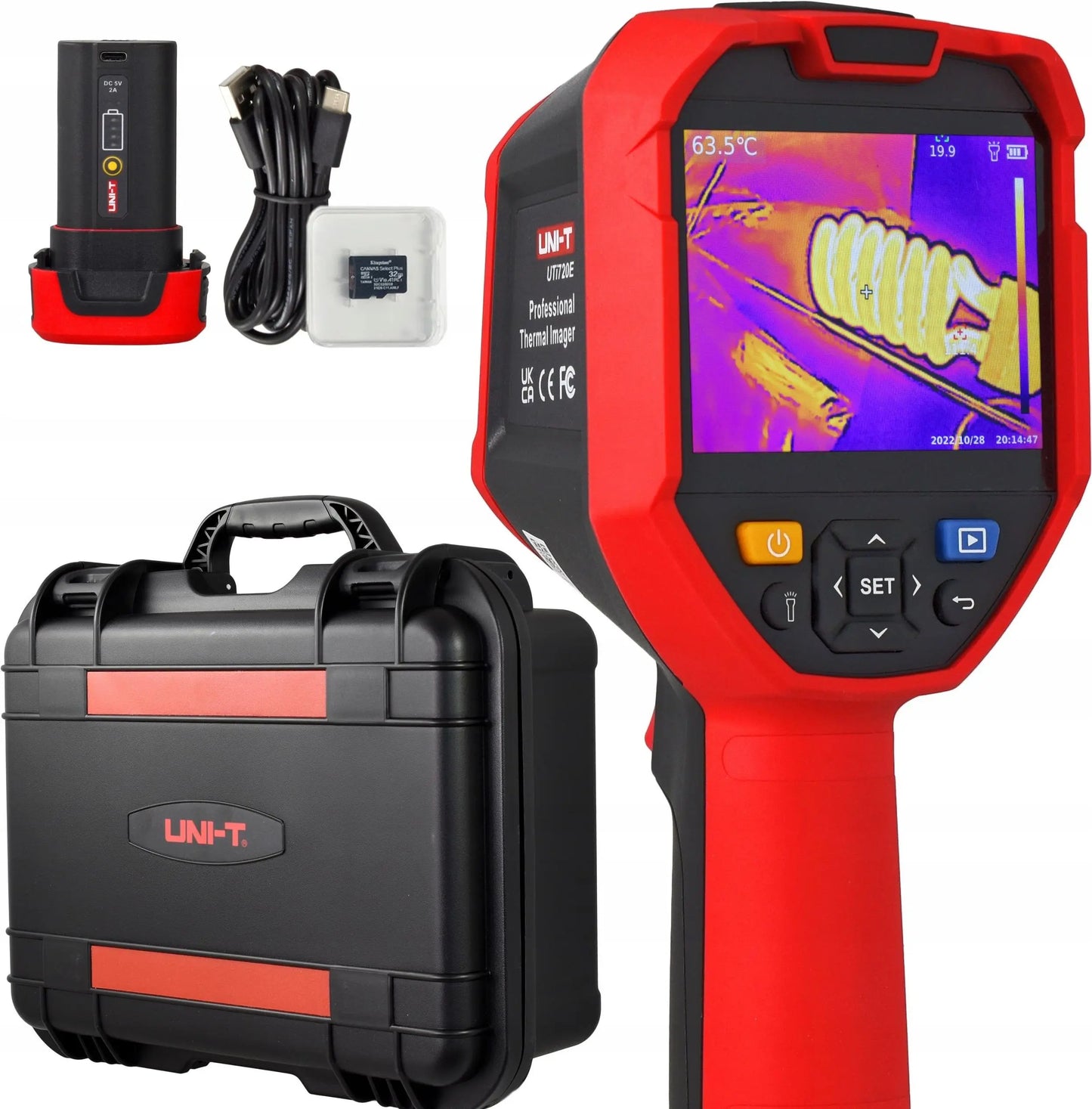 Termógrafo Infrarrojo Profesional Mejorado UNI-T UTi720E - Cámara Térmica Testeo Industrial/Circuitos PCB/Calefacción Suelo